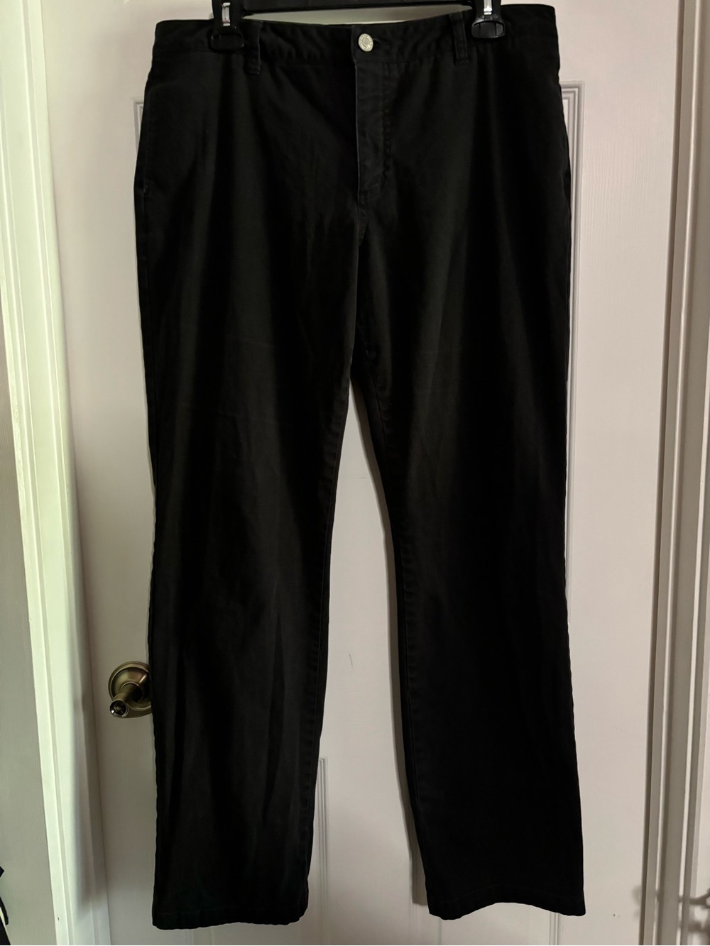 Dickies Black Work Pants with Red Logo Label